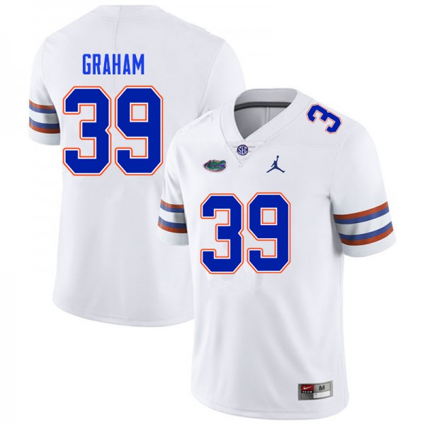Men #39 Fenley Graham Florida Gators College Football Jersey White